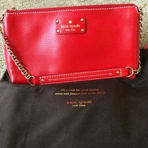Red Leather Kate Spade Purse